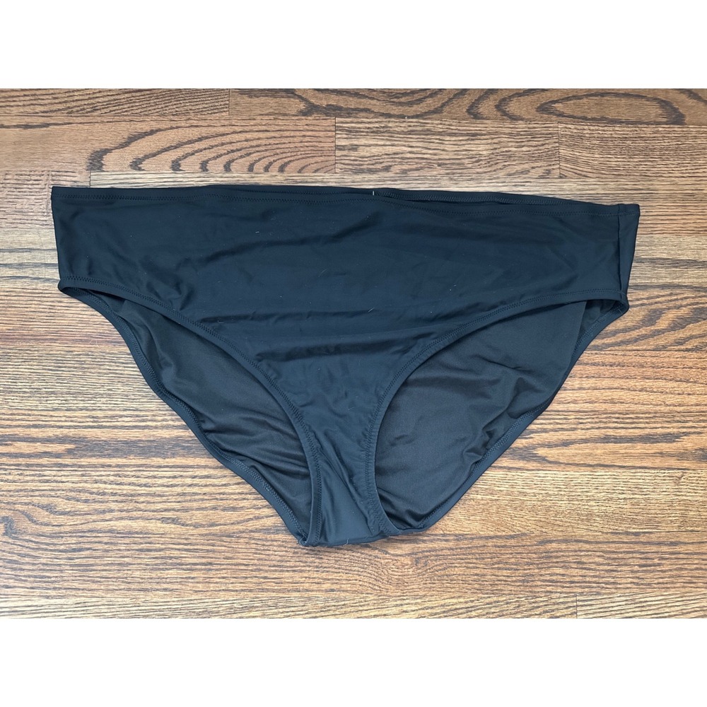 J.Crew Re-imagined Bikini Bottom Black Swimwear BF161‎ Plus Size 3X NEW